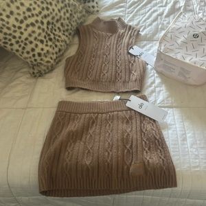 Alo tan sweater set